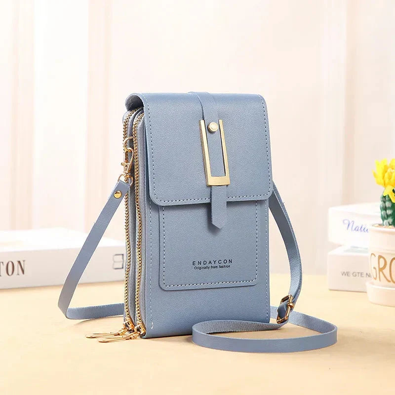 Leather Cell Phone Crossbody Bag