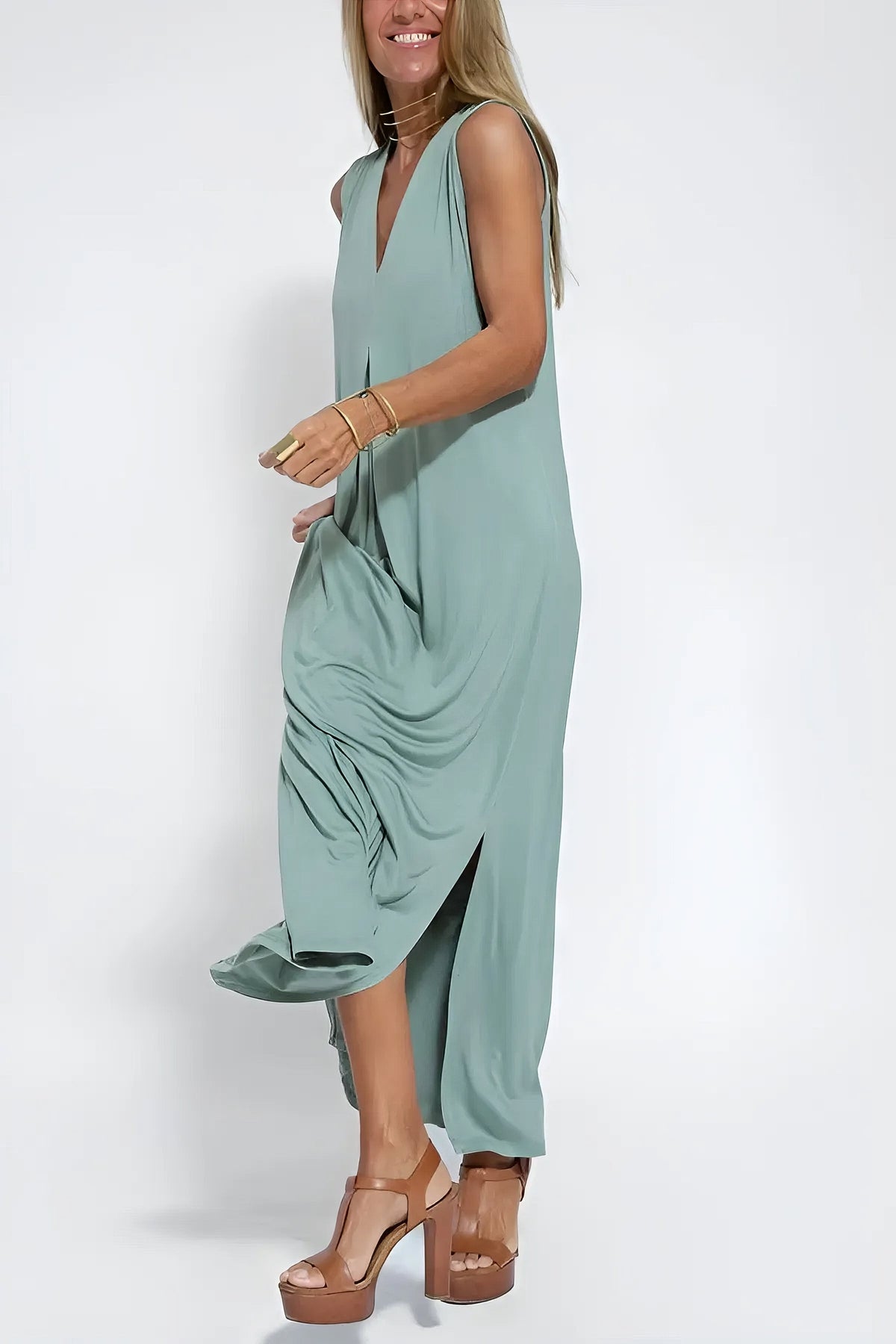 Ellie™ Elegant Long Dress with Cardigan